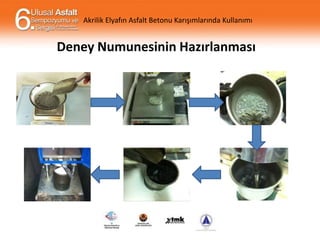 Akrilik Elyafın Asfalt Betonu Karışımlarında Kullanımı

Deney Numunesinin Hazırlanması

 