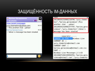 ЗАЩИЩЁННОСТЬ IM-ДАННЫХ
 