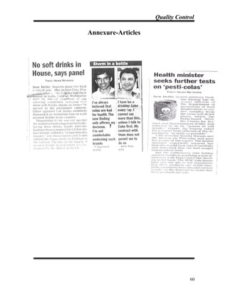 Quality Control
Annexure-Articles
60
 