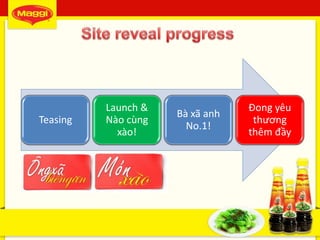 16
Teasing
Launch &
Nào cùng
xào!
Bà xã anh
No.1!
Đong yêu
thương
thêm đầy
 