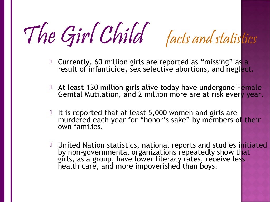 hypothesis on discrimination faced by a girl child