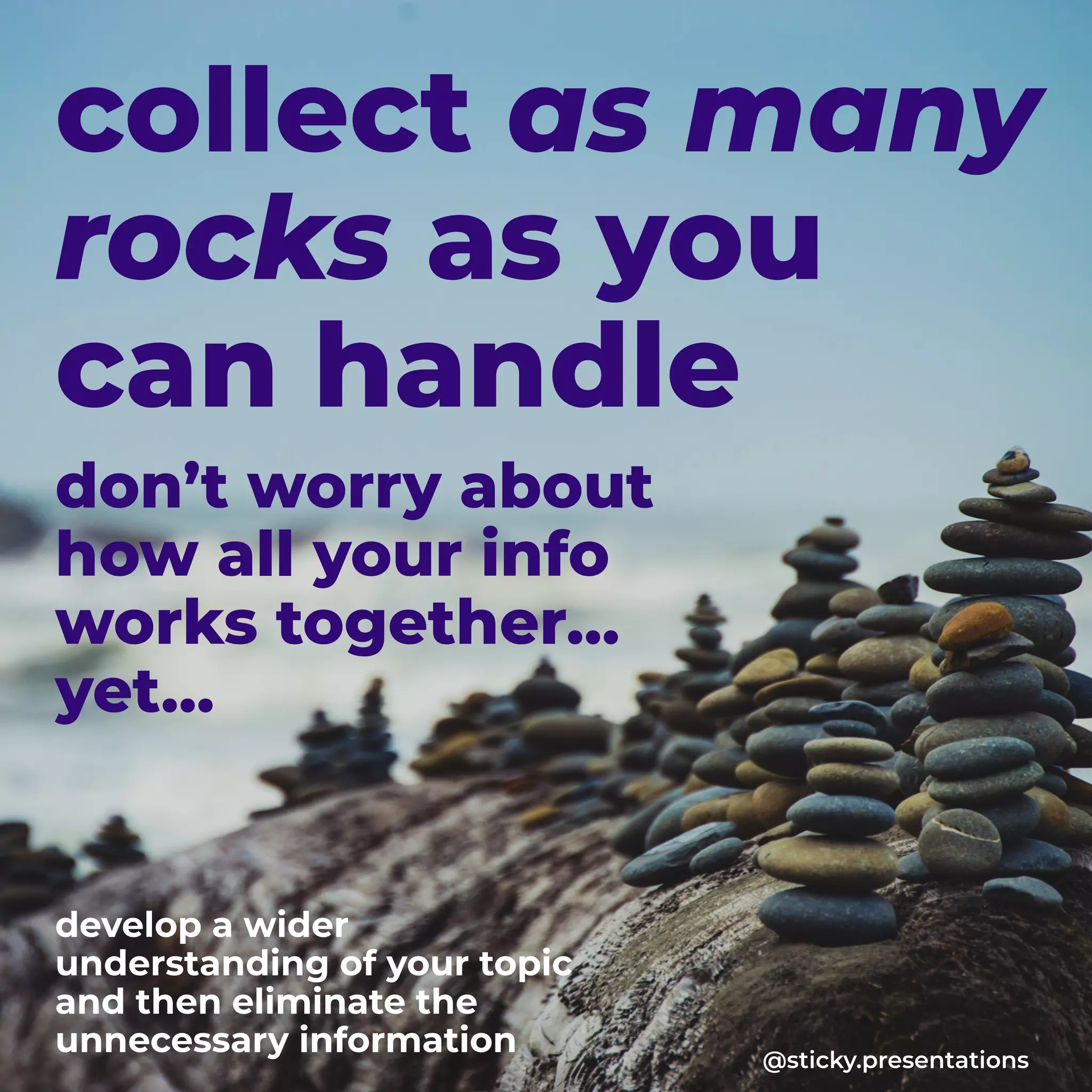Collecting information for a presentation is like picking up rocks | PDF