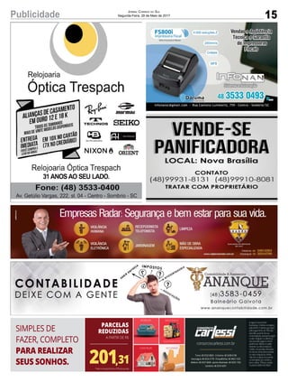 15Publicidade Jornal Correio do Sul
Segunda-Feira, 29 de Maio de 2017
 