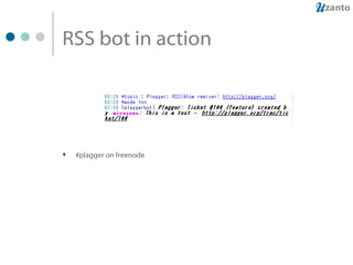 RSS bot in action #plagger on freenode 