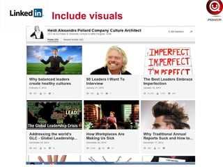 Include visuals
 