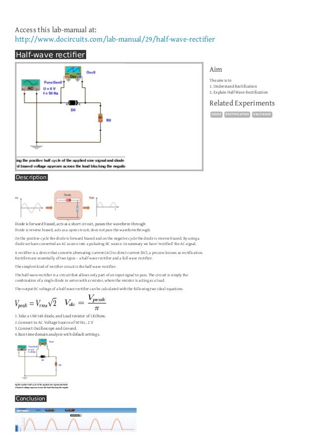 Half Wave Rectifier