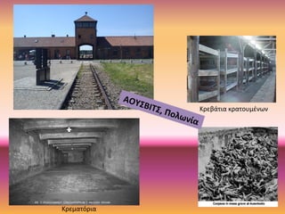 Κρεματόρια
Κρεβάτια κρατουμένων
ΑΟΥΣΒΙΤΣ, Πολωνία
 