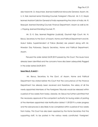 Page No.# 2/5
also heard Mr. D. Mazumdar, learned Additional Advocate General, Assam; Mr.
U. K. Nair, learned senior Stand...