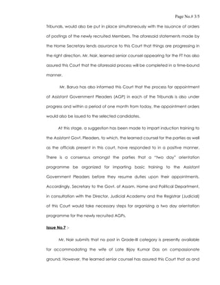 Page No.# 3/5
Tribunals, would also be put in place simultaneously with the issuance of orders
of postings of the newly re...