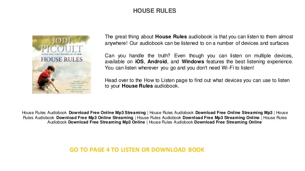 House Rules Free Books Online Download Audio Stories House rules free books online download audio stories