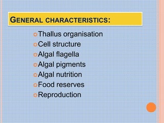 Algae general characters | PPTX