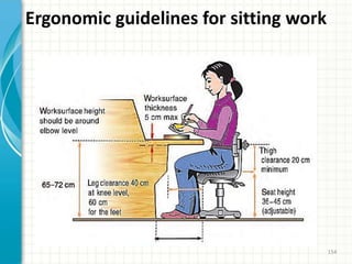 Ergonomic guidelines for sitting work
154
 