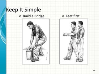 89
Keep It Simple
o Build a Bridge o Feet first
 