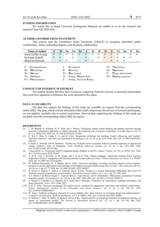 Mapping research trends in innovative pedagogies: a bibliometric ...