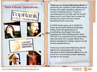 29 Content Marketing Secrets e-book