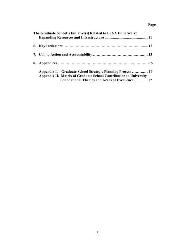 29 Grad School Final Draft Unit Strategic Plan Template For Utsa 2016 