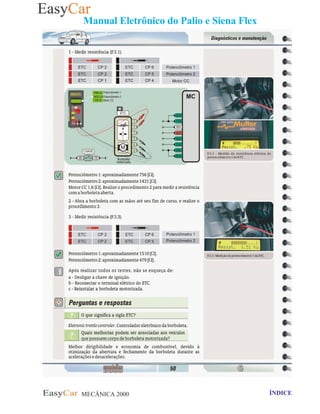 MECÂNICA 2000 Retornar ao indice Retornar ao ÍNDICE 2
Manual Eletrônico do Palio e Siena Flex
 