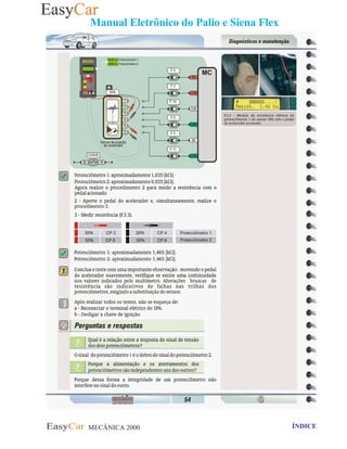 MECÂNICA 2000 Retornar ao indice Retornar ao ÍNDICE 2
Manual Eletrônico do Palio e Siena Flex
 