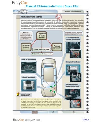 MECÂNICA 2000 Retornar ao indice Retornar ao ÍNDICE 2
Manual Eletrônico do Palio e Siena Flex
08- Nova Arquitetura elétrica
 