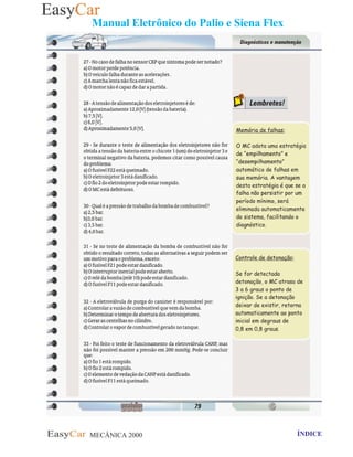 MECÂNICA 2000 Retornar ao indice Retornar ao ÍNDICE 2
Manual Eletrônico do Palio e Siena Flex
 
