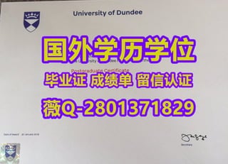 #专业办证《U Dundee毕业证学位证原版精仿》