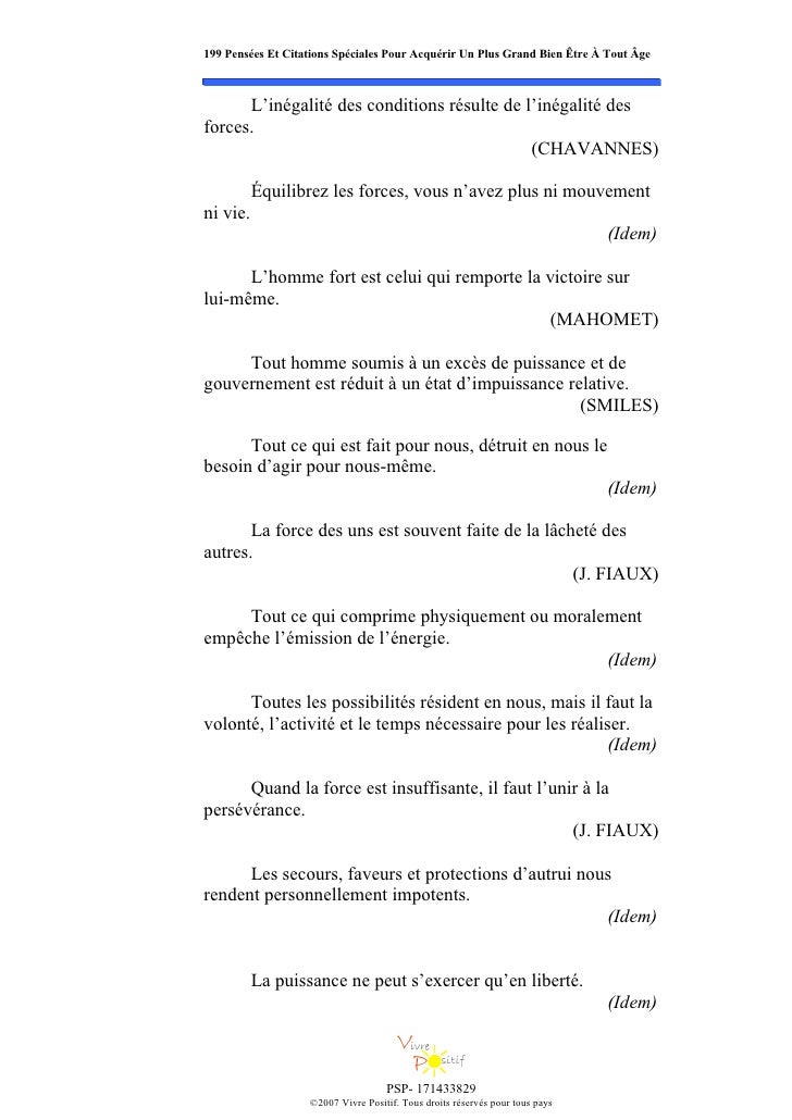 199 Pens Es Et Citations Sp Ciales Pour Acqu Rir Un Plus Grand Bien E