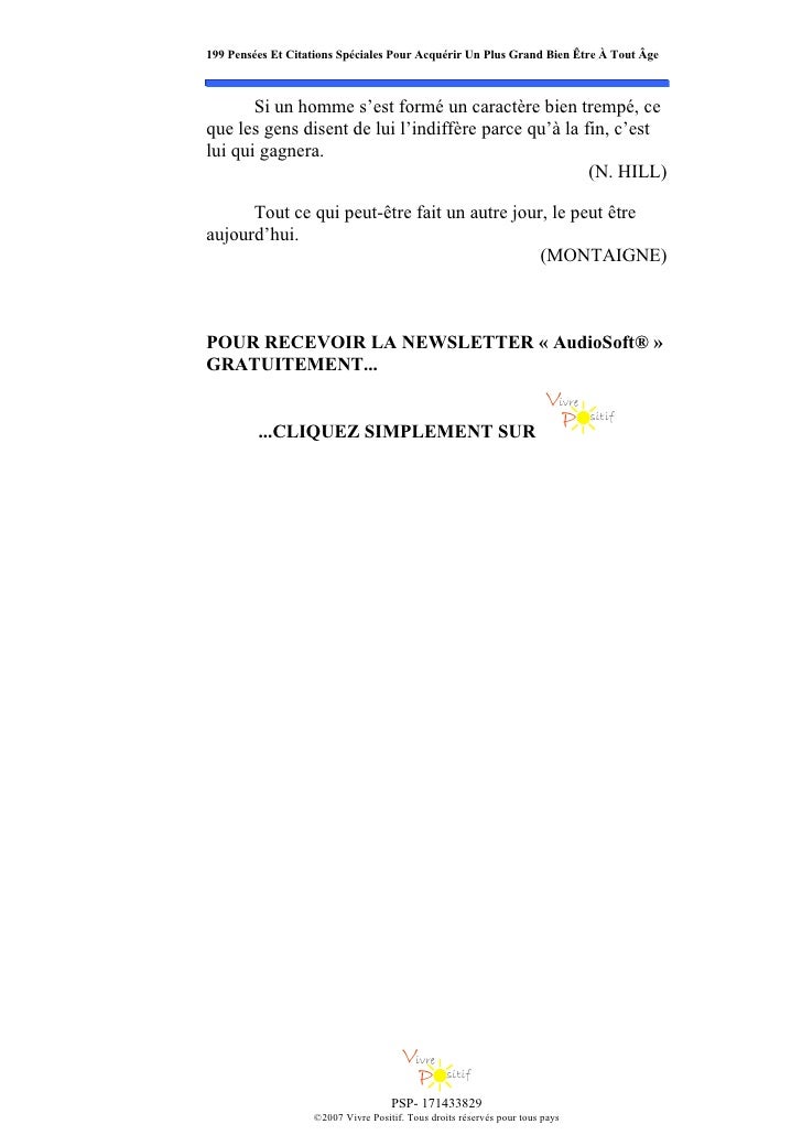199 Pens Es Et Citations Sp Ciales Pour Acqu Rir Un Plus Grand Bien E