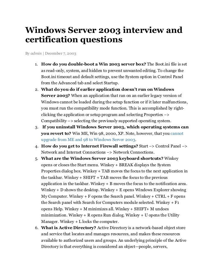 29041329 interviewquestionsforserver2003