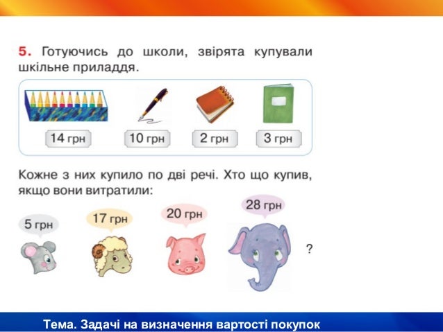 Математика.1–2 класи. Величини. Вартість
