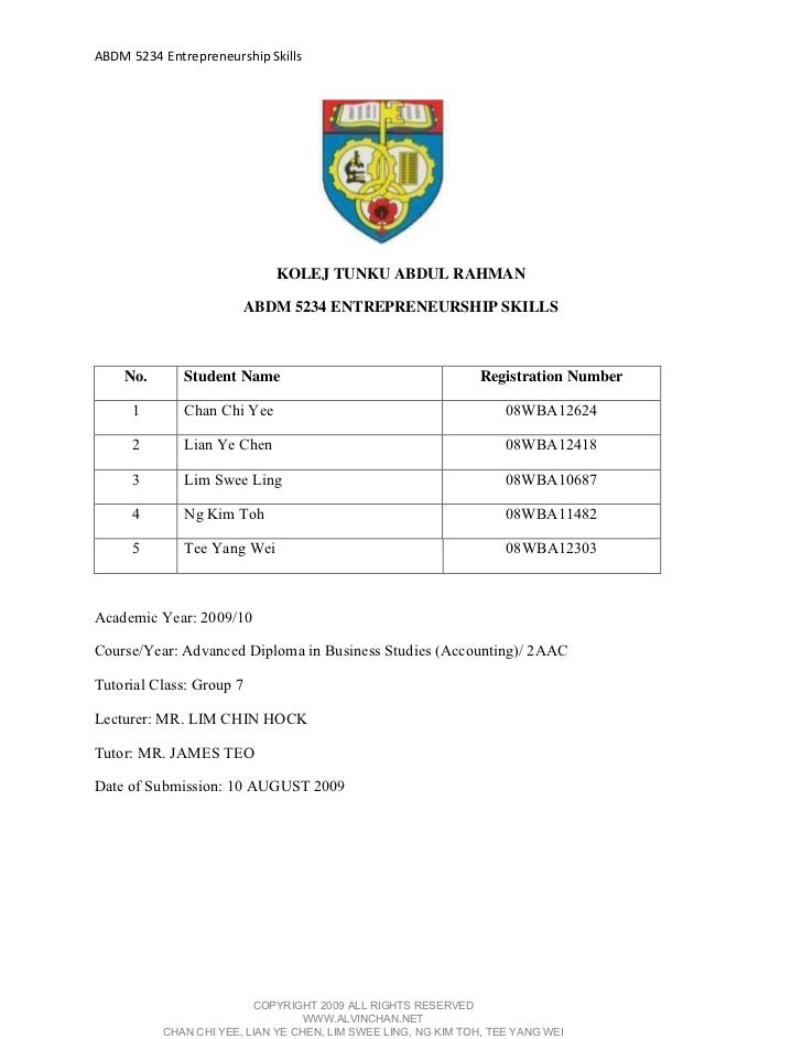 tarc assignment sample