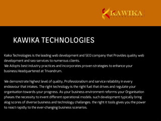 Kawika Technologies pvt ltd Software Development Company in Trivandrum