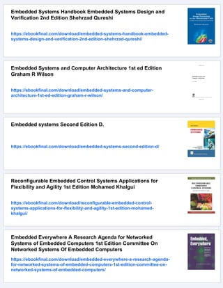 Embedded Systems Cyber Physical Systems and Applications 1st Edition ...