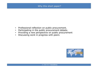 Presentation for the IPPC 2008, 29th august 2008