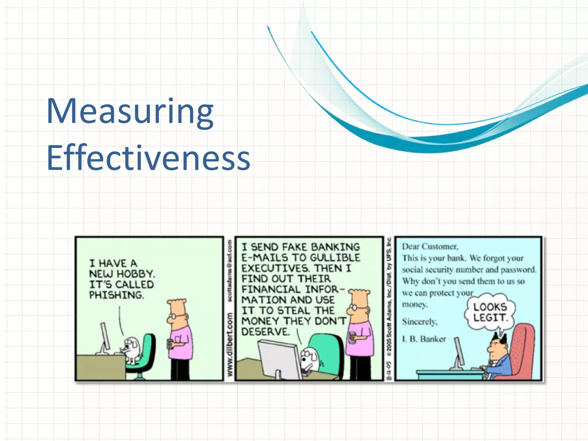 Measuring
Effectiveness
 