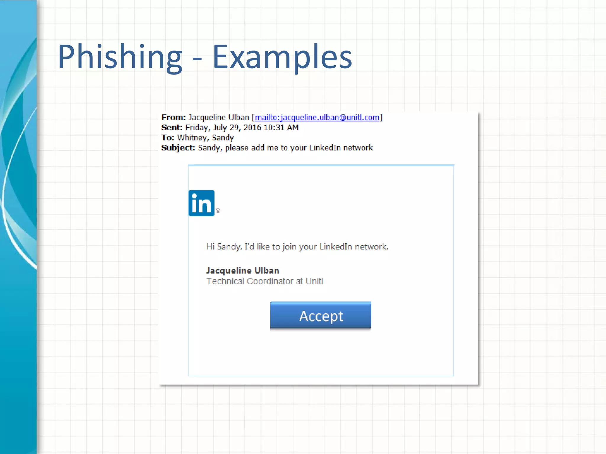 Phishing - Examples
 