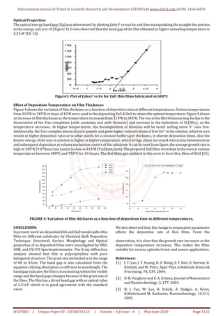 Preparation and Properties of Nanocrystalline Zinc Oxide Thin Films | PDF