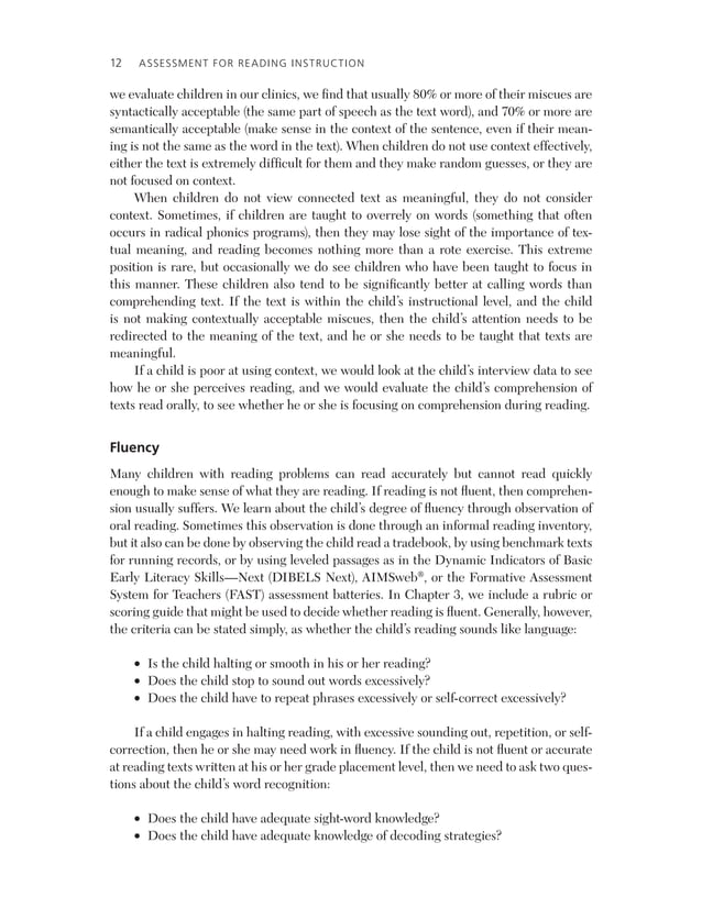 Assessment for reading instruction Third Edition Mckenna | PDF