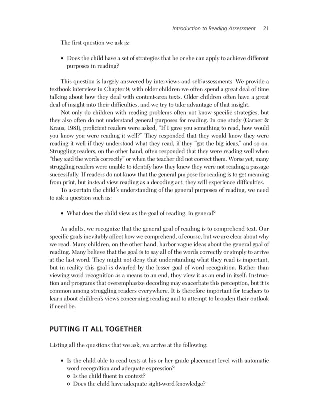 Assessment for reading instruction Third Edition Mckenna | PDF