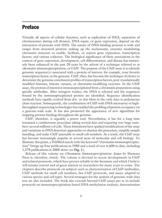 Chromatin Immunoprecipitation Assays Methods and Protocols 1st Edition ...