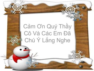 Cảm Ơn Quý Thầy
Cô Và Các Em Đã
Chú Ý Lắng Nghe
30/12/2014 23
 
