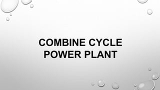 COMBINE CYCLE
POWER PLANT
 