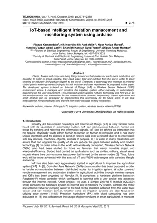 IoT-based intelligent irrigation management and monitoring system using ...
