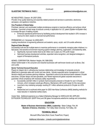 2912 Trotman Gladstone Resume - 2912 Trotman Gladstone Resume 2 320 