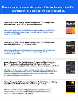 Pytorch A Detailed Overview Agladze Mikhail | PDF