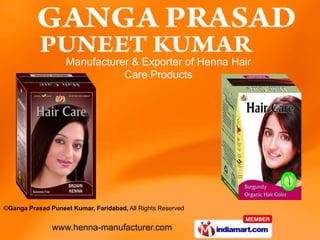 Manufacturer & Exporter of Henna Hair Care Products 