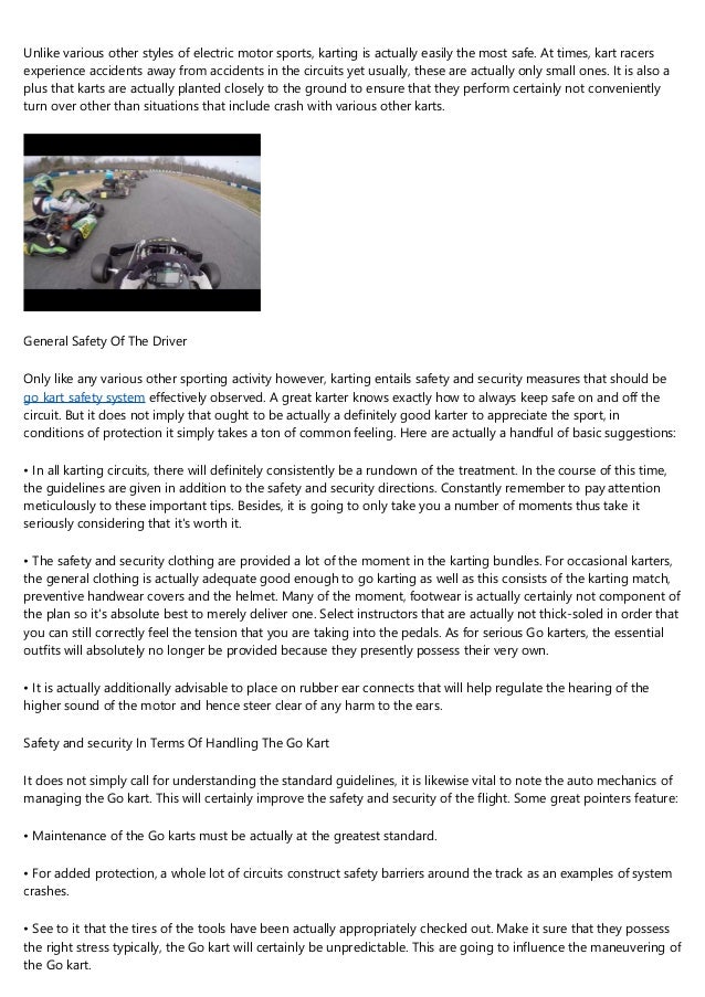 go kart safety system