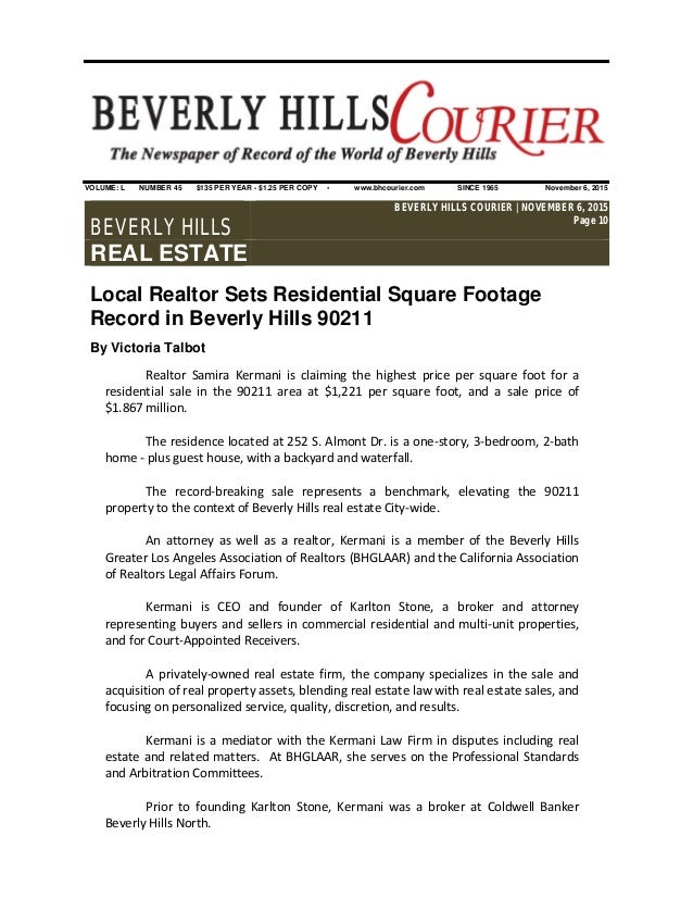 2015 BH Courier article about Samira - v.2