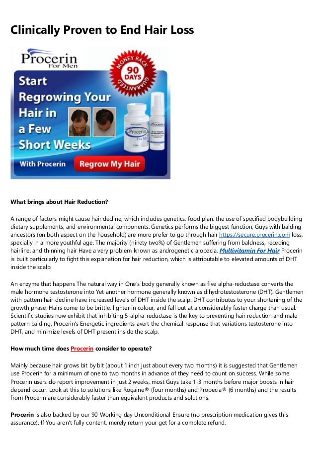 Procerin For Men Procerin For Women And Vitamins And Supplements For