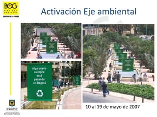 Activación Eje ambiental




           10 al 19 de mayo de 2007
 