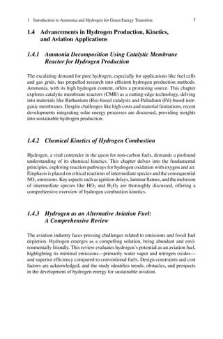 Ammonia And Hydrogen For Green Energy Transition Sudarshan Kumar | PDF